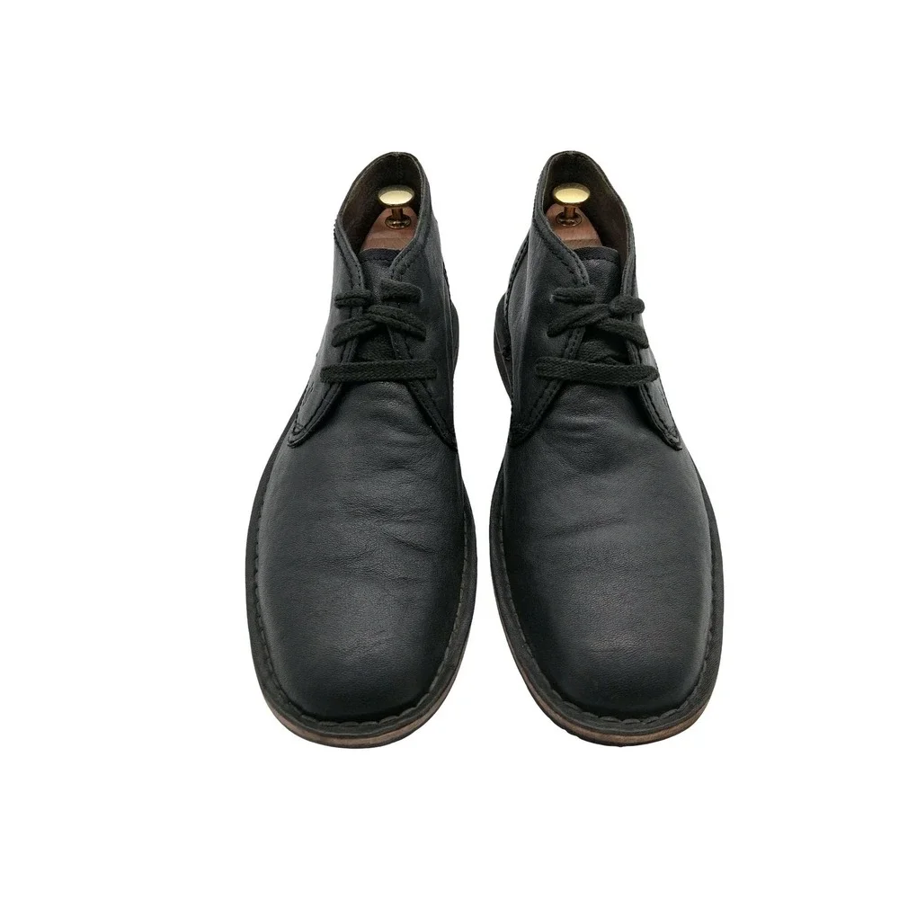 John Varvatos Chukka Boots Mens Size 10.5 Black Leather Lace Up Ankle Casual